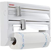 Los mejores  - Leifheit Parat ComfortLine - Portarrollos de Pared para 3 Rollos- con Cuchillas para un Corte Limpio- Plástico